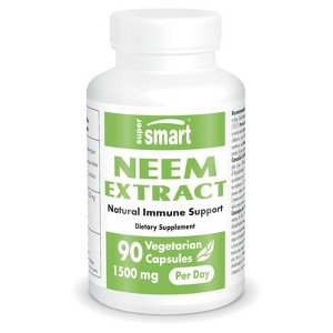SuperSmart Neem Extract 1500mg per Day - Azadirachta Indica Leaf Oil Extract - Neem Supplement | Non-GMO & Gluten Free - 90 Vegetarian Capsules - 1 of 1