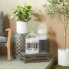 Set of 2 Metal 15.6 Country Cottage Birdcage White - Olivia & May