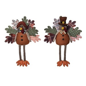Transpac Plush Harvest Sitter Set of 2 - Fall Decorative Objects for Home Decor and Seasonal Celebrations - 1 of 1