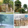Greenhouse, Aluminum Polycarbonate Greenhouse for Outdoor Use with Roof Vents, Large Aluminum Walk-In Greenhouse with Sliding Lockable Door - 4 of 4