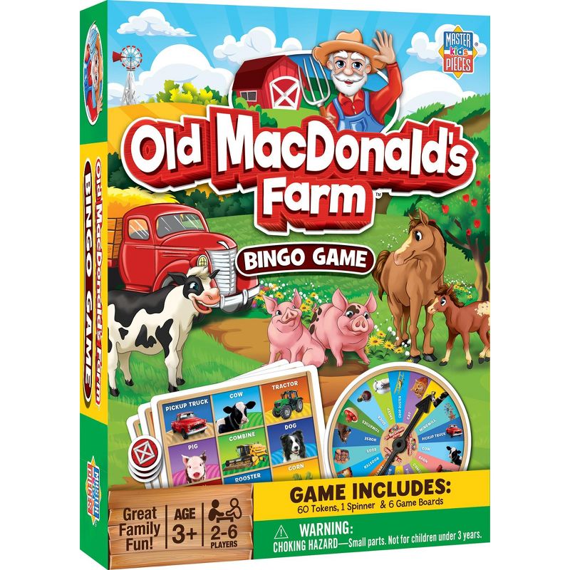 MasterPieces Kids Games - Old MacDonald's Farm Bingo Game, 1 of 6