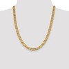 Black Bow Jewelry Men's 7.5mm 14K Yellow Gold Open Concave Solid Curb Chain Necklace - 2 of 4