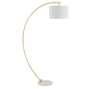 Madigan 70" Floor Lamp - FLL4115 - Gold/White - Safavieh - 1 of 4