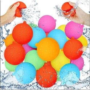 VATOS 24pcs Reusable Water Balloons Latex-Free Silicone Water Ball Toys Water Game Toys - 1 of 4