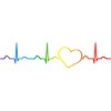 Adult Design By Humans Rainbow Pride Heartbeat By Luckyst Racerback Tank Top - 2 of 2