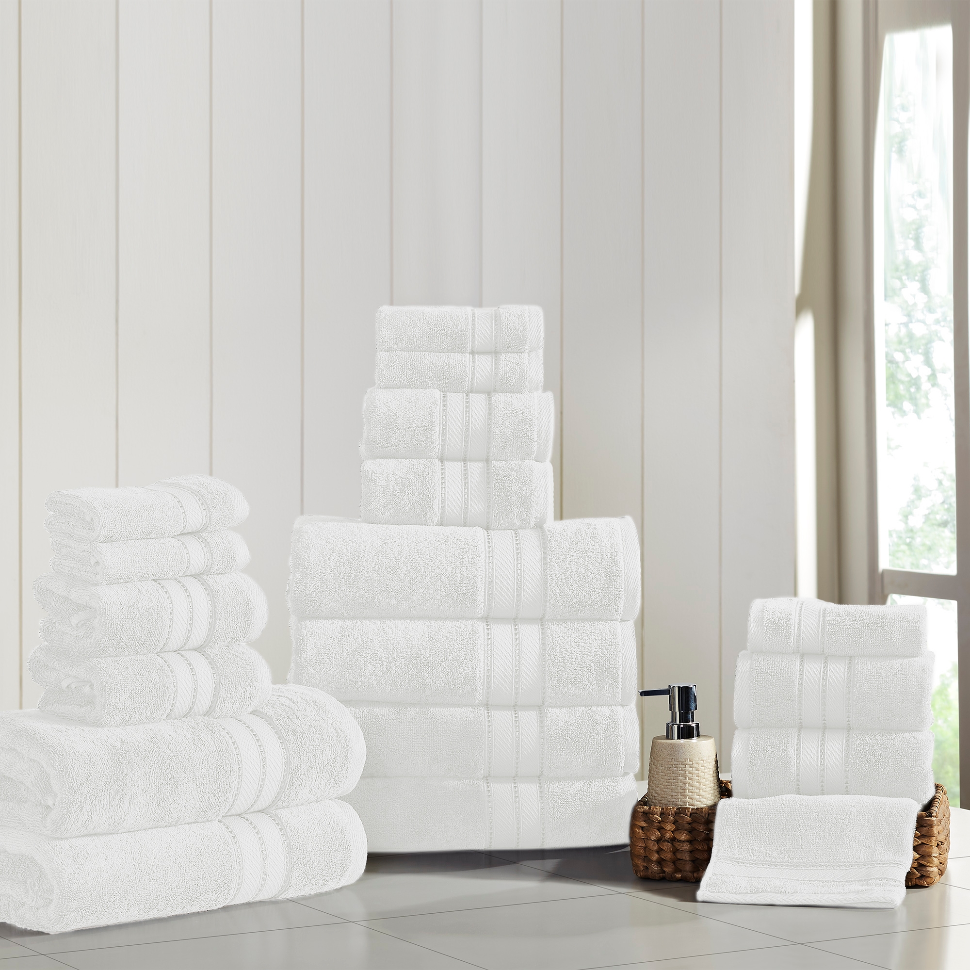 Cotton 18-pc Towel Set - White