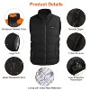 NPolar"Unisex Heated Vest & Jacket with 23 Heating Zones, 3 Heat Levels, USB Powered, Machine Washable"Black - 4 of 4