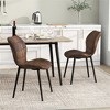 Tangkula Dining Chairs Set of 2 w/ Padded Back Metal Legs & 2 Adjustable Foot Pads - 2 of 4
