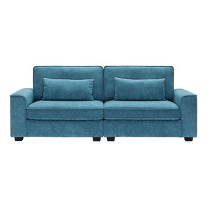 GDFStudio Hazel Modern Cozy Upholstered Loveseat with Toss Pillows - 1 of 4