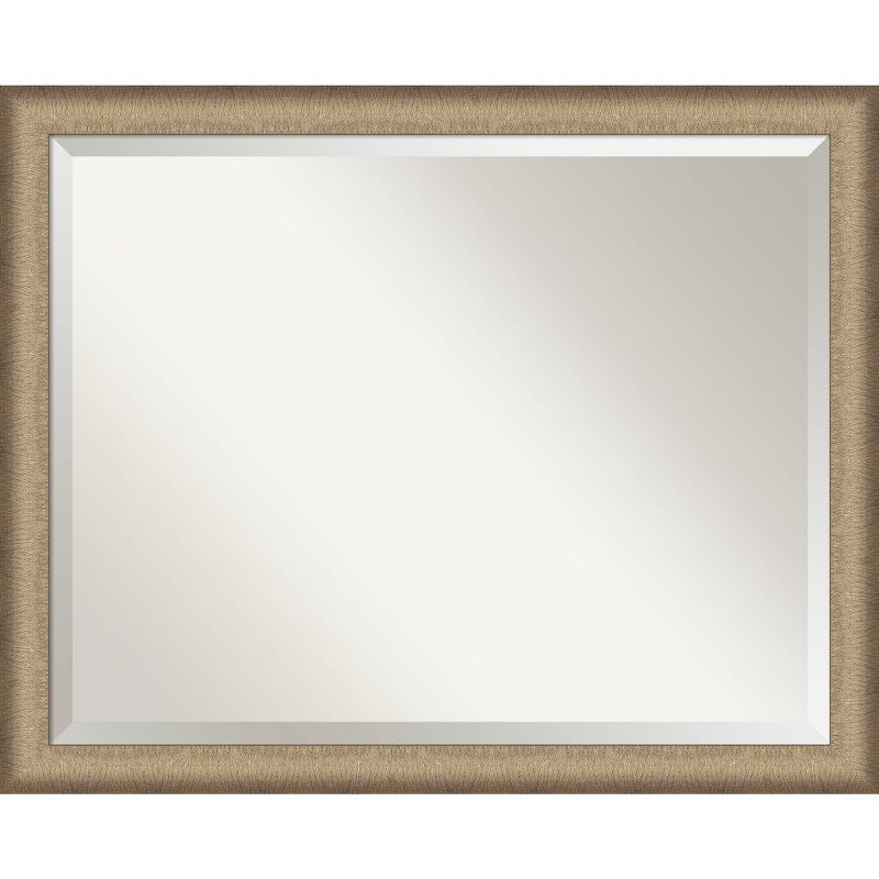Elegant Brushed Framed Bathroom Vanity Wall Mirror - Amanti Art, 1 of 13