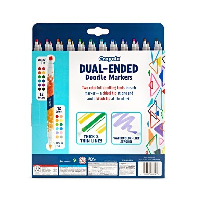 Crayola 12pk Doodle &#38; Draw Dual Ended Doodle Markers