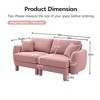GDFStudio Serena Modern 78'' Boucle Uphostered Sectional Loveseat with Thick Cushions - 3 of 4