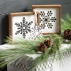 Snowflake Bead Dangle Ornament White 8.5"H Wood - 3 of 3