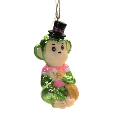 Holiday Ornament 5.0" Retro Monkey Kitsch Spring Easter Banana  -  Tree Ornaments