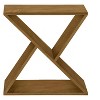 Sapphtopaz Modern Narrow End Table with Slanted Cubby Storage 2-Tier Side Table with X-Cross Design Accent Coffee Table for Living Room,Bedroom - 3 of 4