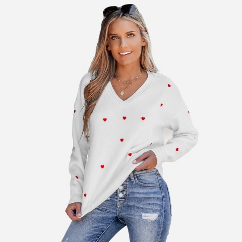 Women's Pointelle Knit Twisted-Back Sweater - Cupshe-L-White