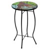 Northlight 19" Blue and Red Cardinal Glass Patio Side Table - 4 of 4