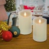 5" HGTV LED Real Motion Flameless Ivory Candles Warm White Lights, Set of 2 - National Tree Company - image 2 of 4