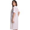 Dreamcrest Womens Short Sleeve Duster, Seersucker Plaid Housecoat/Women Sleepwear Zip Front Nightgown - 2 of 3
