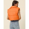 Seta T Women's High Stand Collar Lightweight Zip Puffer Crop Padded Vest - 4 of 4