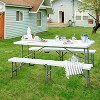 SUGIFT 6ft Folding Table for Indoor Outdoor Camping Party , White - 2 of 4