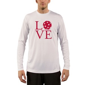 Vapor Apparel Men's Love Pickleball UPF 50+ Long Sleeve T-Shirt - 1 of 3