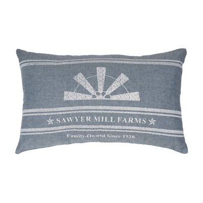 VHC Brands Sawyer Mill Accent Throw Pillow, Windmill