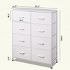 Tall 8-Drawer Fabric Dresser, Storage Tower with Fabric Bins, Double Chest of Drawers Organizer, - 3 of 4