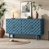 Whisen Modern 4-door Sideboard with Convex Pattern Doors and 2 Silver Handle - 2 of 4