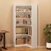 ODK Corner Bookcase, 71.8'' Farmhouse Corner Bookshelf, l-Shaped Bookshelf Large Bookcase - 4 of 4