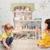 Costway Kids Wooden Dollhouse 4-Story Modern Doll House with 33Pcs Furniture Accessories - 2 of 4