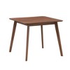 NicBex 35.43" Modern Square Dining Table,Kitchen Table with Wood Tabletop for 4 Seaters,Walnut - 2 of 4