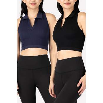 Women's Seamless Collared Ribbed Polo Sports Bra - Dvf For Target M : Target