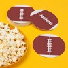 Big Dot of Happiness 25 Ct Football Drink Coasters, 4-Inch Disposable Round Paper Coasters for Birthday Party, Cocktail Table Decor for Bar Drinks - 2 of 4