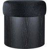Meridian Furniture,Nimes Velour Fur Fabric Ottoman/Stool - 3 of 4