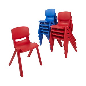 ECR4Kids 12in Plastic School Stack Chair, 10-Piece - 1 of 4