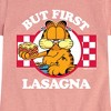 Girls' - Garfield - But First, Lasagna Fitted Short Sleeve Graphic T-Shirt - 2 of 4