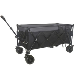 VYNXARIA Heavy-Duty Foldable Utility Wagon£¬480lbs Capacity, Black and Gray - 1 of 4