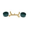 Coco Dual Pet Bowl with Wood Stand 5.11 in Green - 4 of 4