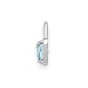 Black Bow Jewelry Mar Synthetic Aquamarine 14k White Gold Heart Pendant Enhancer, 5mm - 2 of 4