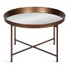 Kate and Laurel Celia Round Metal Coffee Table, 28.25x28.25x19, Bronze - 3 of 4
