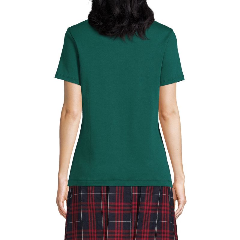 Lands' End School Uniform Women's Short Sleeve Feminine Fit Interlock Polo Shirt, 2 of 5