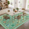 Washable Area Rugs Floral Print Rug - 2 of 4