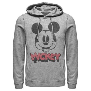 Men's Mickey & Friends Mickey Mouse Retro Headshot Pull Over Hoodie - 1 of 4