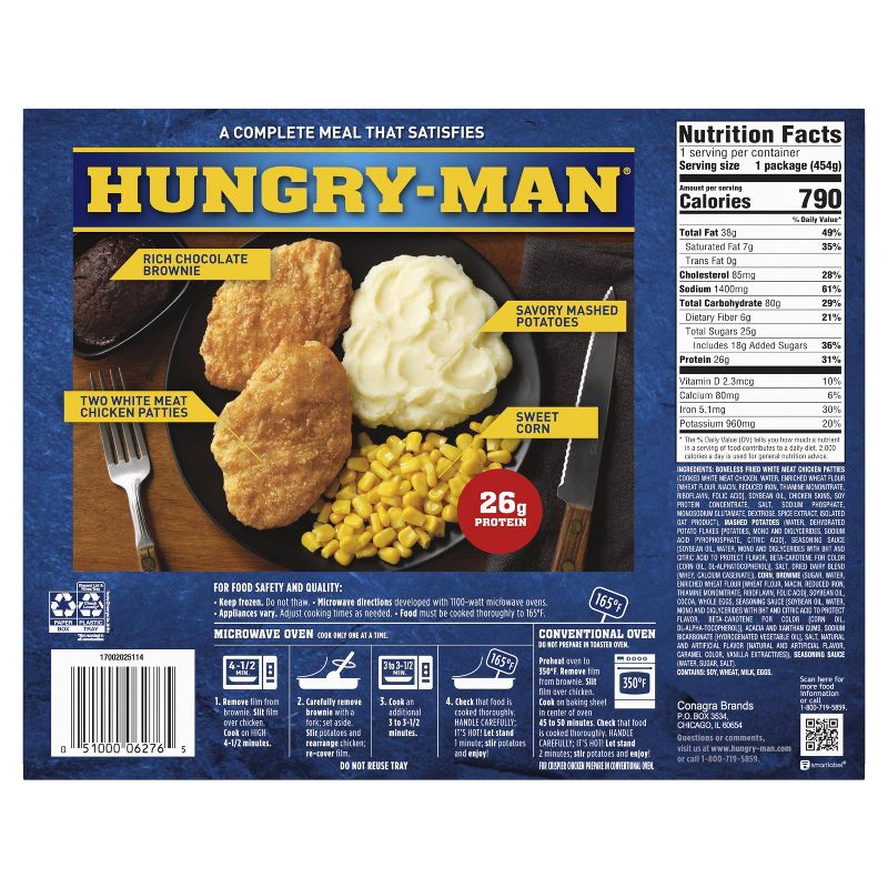 Hungry-Man Frozen Boneless Fried Chicken Dinner - 16oz, 5 of 6