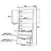 78" Modern Kitchen Pantry Cabinet with Storage Drawers, Adjustable Shelves, Drop-Down Surface & Power Outlets for Dining Room - Panipeachy - 3 of 4