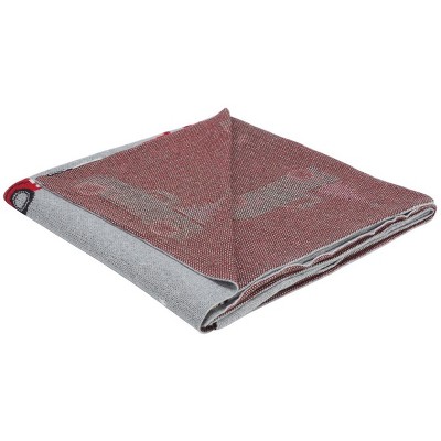 Dasher Grey and Red Cotton Holiday Throw Blanket