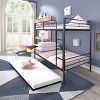 TIRAMISUBEST Convertible Bunk Bed with Trundle - 3-in-1 Separable Design, Space-Saving Black Metal Frame - 2 of 4