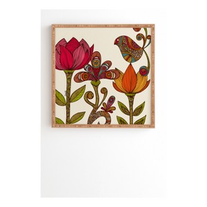 Valentina Ramos In The Garden Framed Wall Art 12" x 12" - Deny Designs: Modern MDF Botanical Decor, Beige Frame - 1 of 4