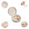 Unique Bargains Travel Small Portable PU Leather Round Jewelry Box 2 Pcs - 3 of 4